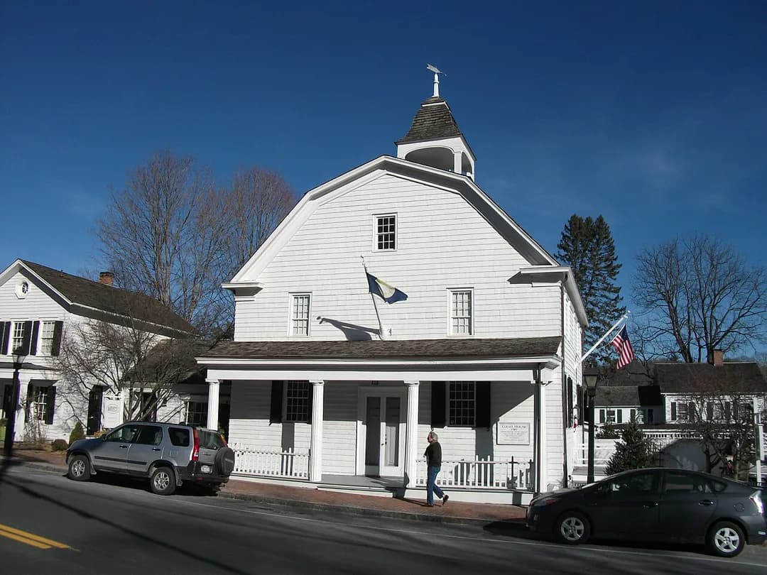 The 1787 courthouse in the Bedford Village historic district, Bedford, New York